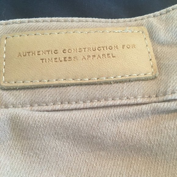 H&M LOGG Beige Tan Khaki Stretchy Straight Leg Jeans Sz 10 - Picture 4 of 6